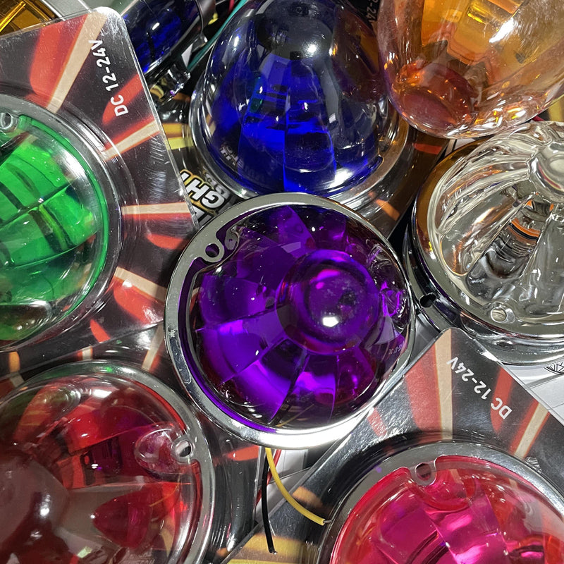 2pcs Plastic Lens Watermelon Light Strobe Truck LED Signal Light Truck Side Light