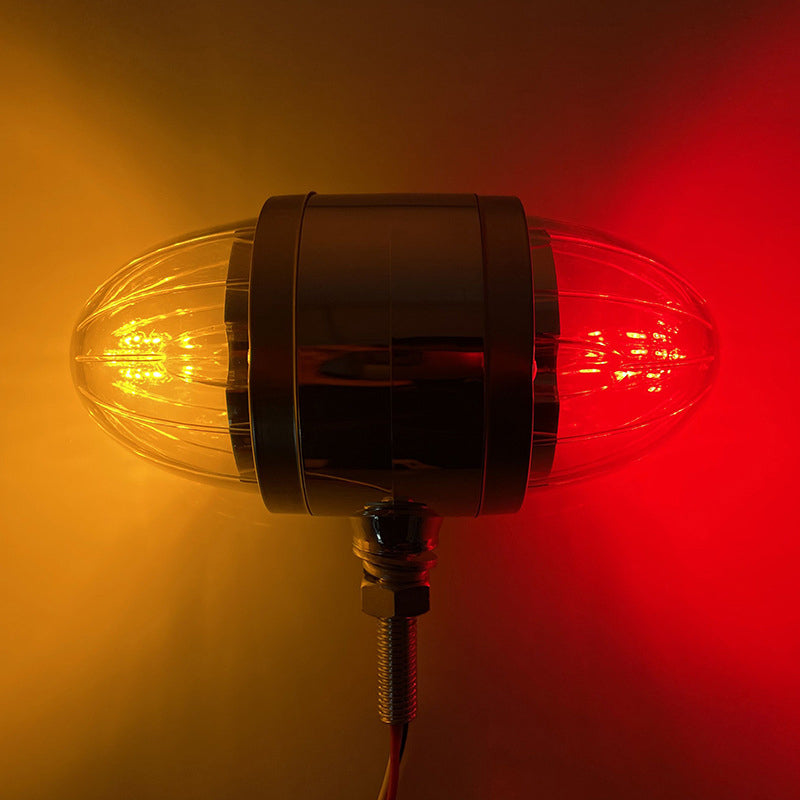 2 Pieces Amber/Red LED Dual Rotating Watermelon Lights