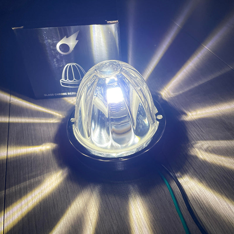 2 Pieces Red Glass Lens Watermelon Lights Red