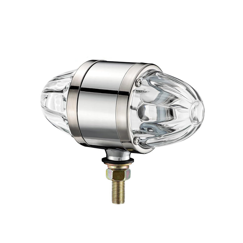 1Pcs Glass Watermelon Light Dual Revolution Double-Face Amber Red LED Turn Signal Light