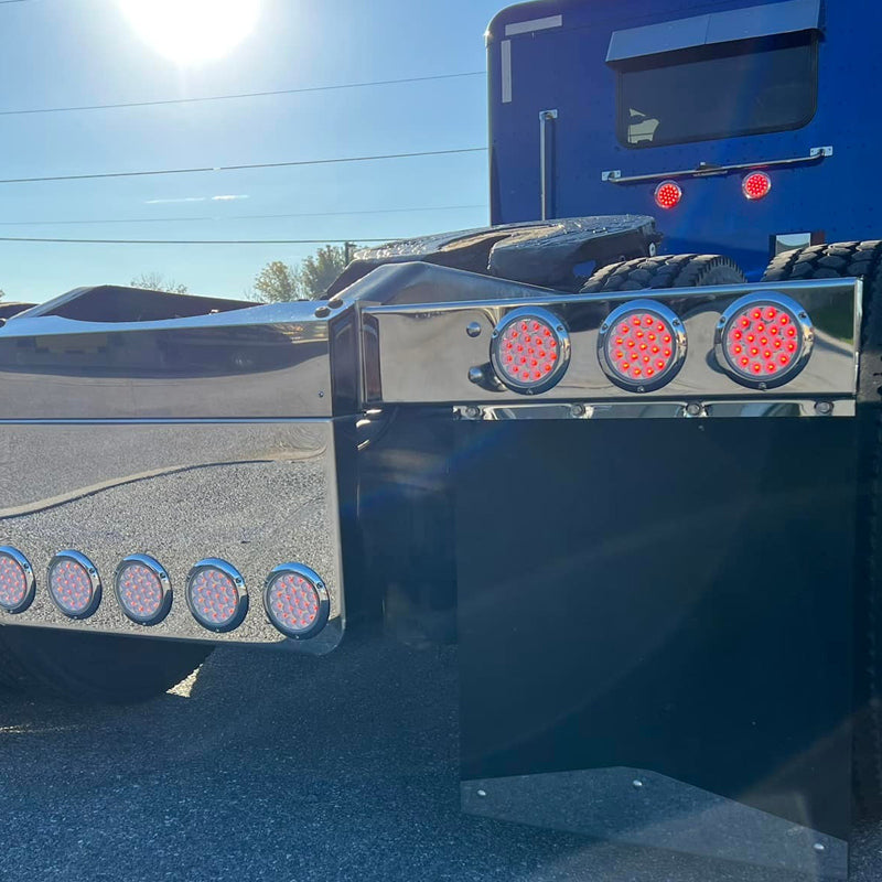 2Pcs Watermelon Lights Bunk Adapter, Stainless Steel Round Marker Light Bezel Cover