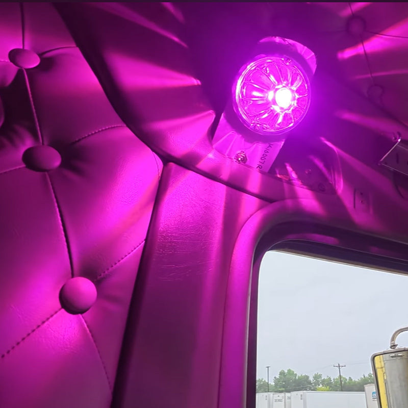 2 Pieces Amber/Purple LED Glass Watermelon Lights