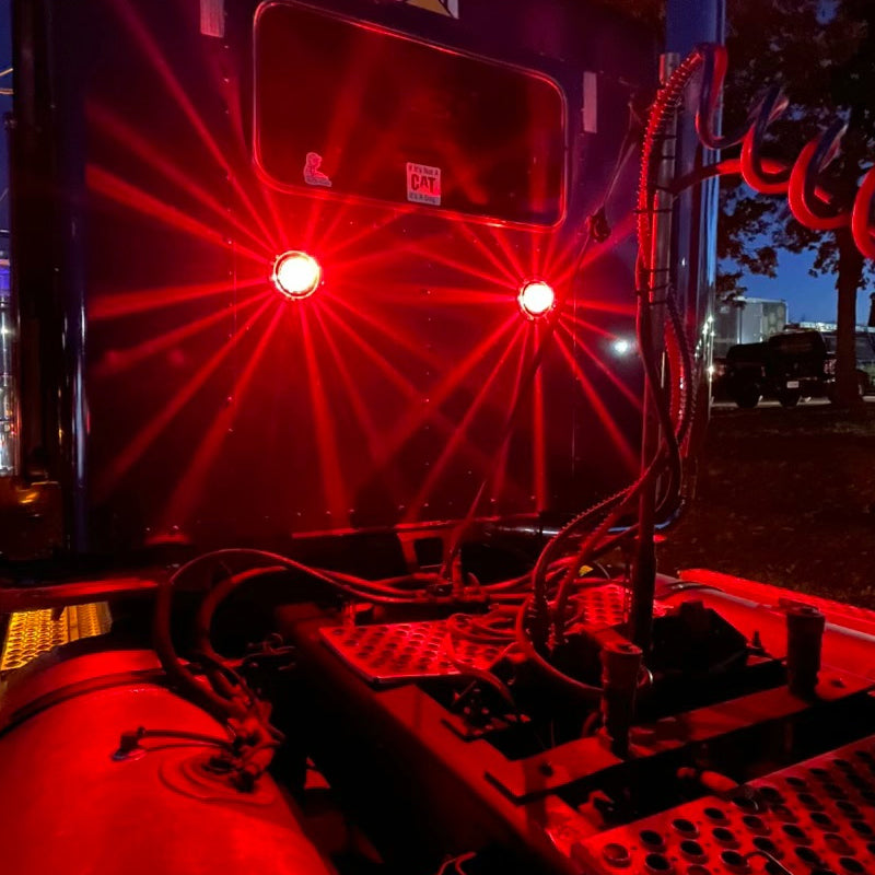 2 Pieces Red Glass Lens Watermelon Lights Red