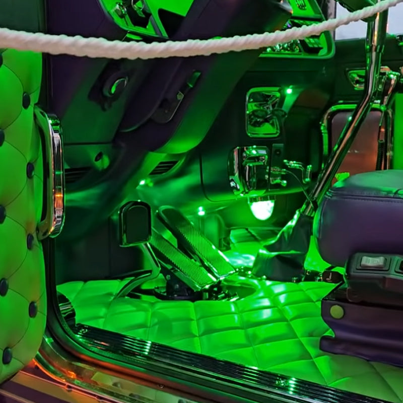 2 Pieces Amber/Purple LED Glass Watermelon Lights