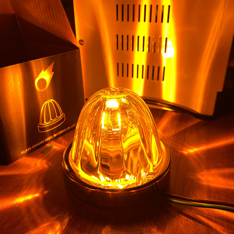 2 Pieces Amber Glass Lens Watermelon Lights