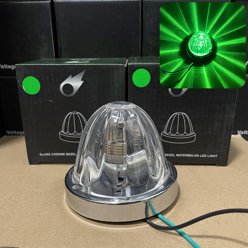 2 Pieces Green Glass Lens Watermelon Lights