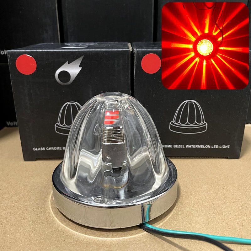 2 Pieces Red Glass Lens Watermelon Lights Red