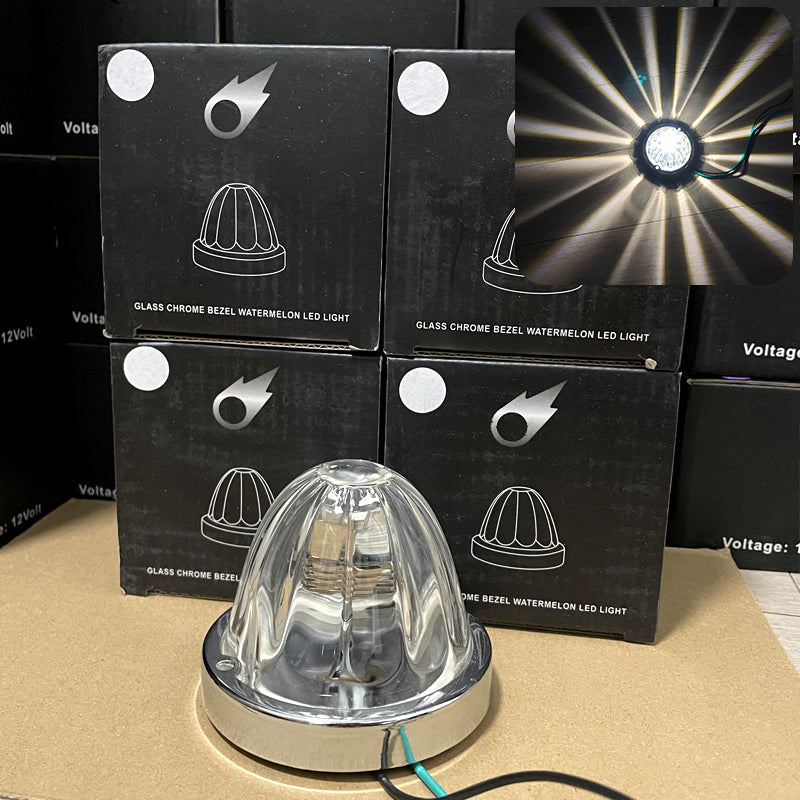 4 Pieces Green Glass Lens Watermelon Lights