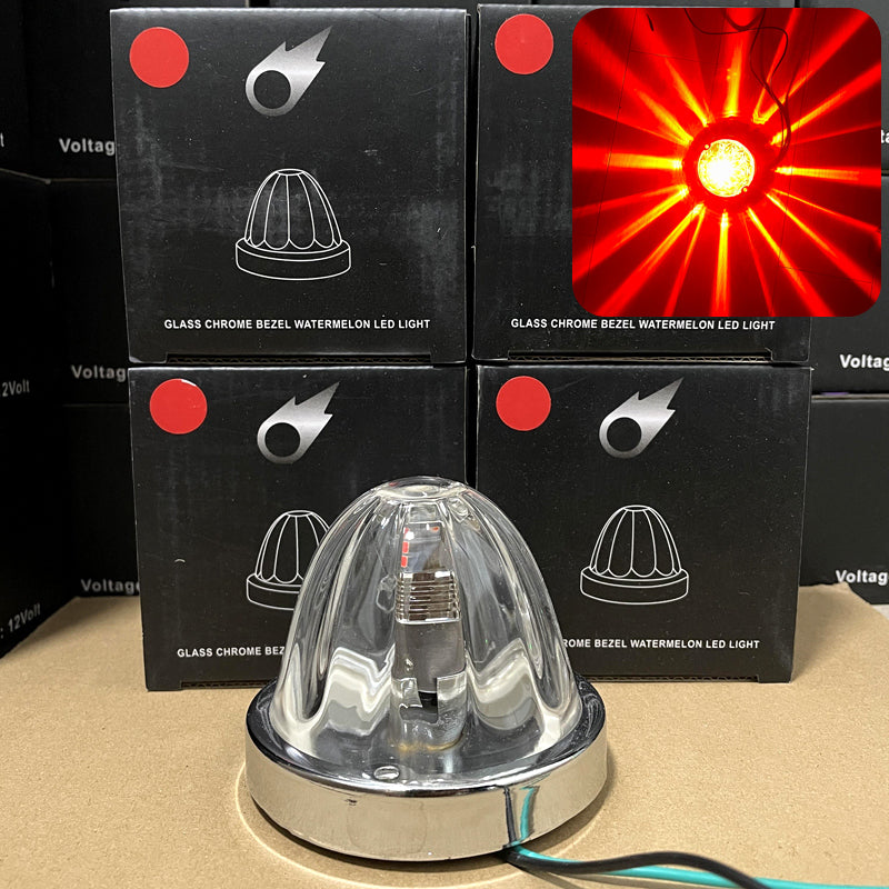 4 Pieces Green Glass Lens Watermelon Lights