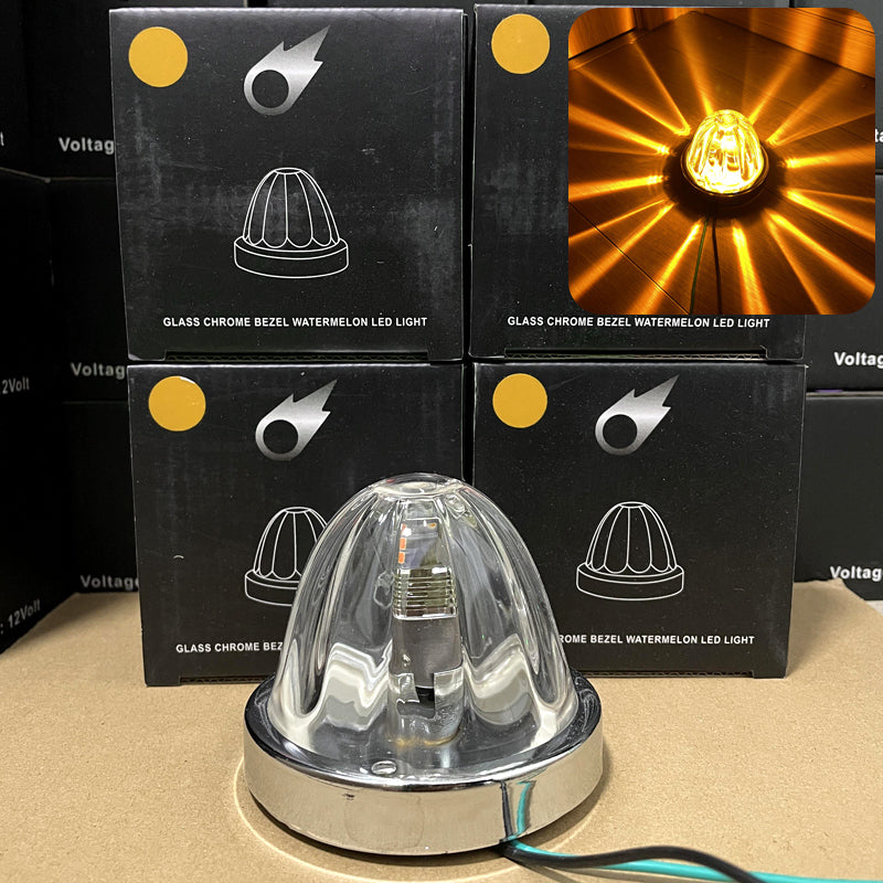 4 Pieces Green Glass Lens Watermelon Lights