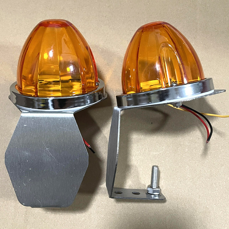 2Pcs stainless steel brackets specifically designed for watermelon-shaped turn signals