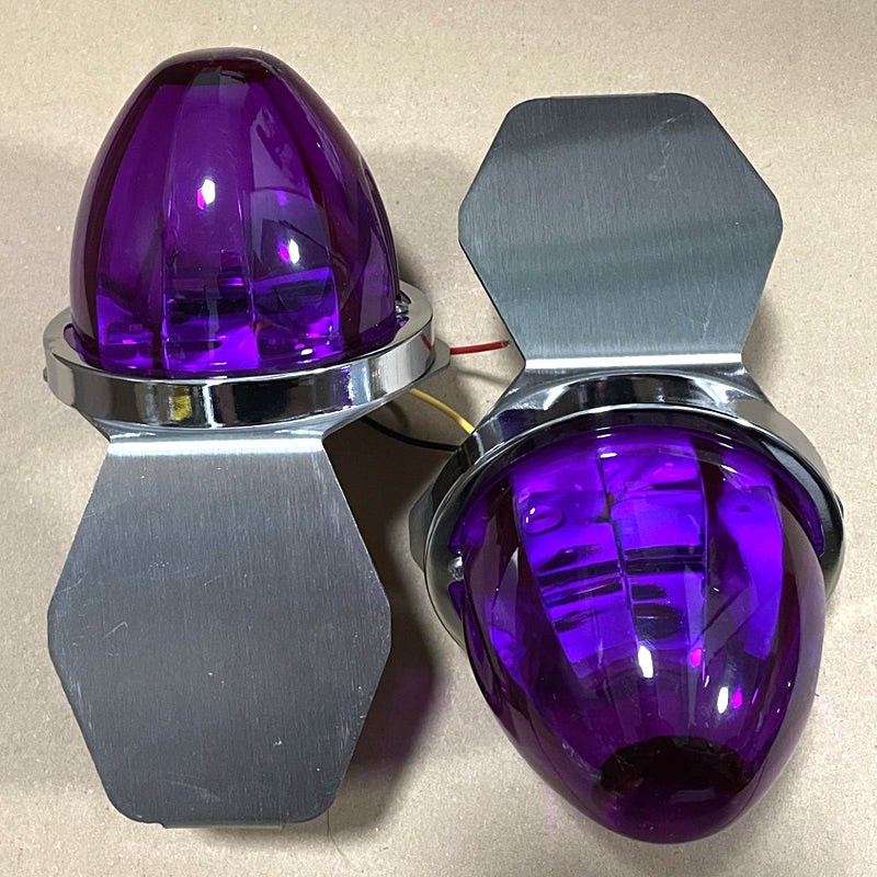 2Pcs stainless steel brackets specifically designed for watermelon-shaped turn signals