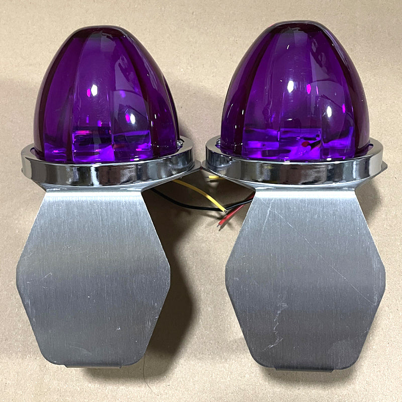 2Pcs stainless steel brackets specifically designed for watermelon-shaped turn signals